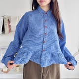 裾フリルチェックシャツ | Outfitter lab | 詳細画像5 