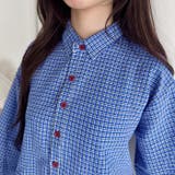 裾フリルチェックシャツ | Outfitter lab | 詳細画像8 