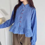 裾フリルチェックシャツ | Outfitter lab | 詳細画像9 