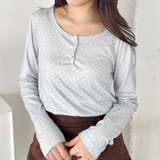 小花柄ヘンリーネックリブトップス | Outfitter lab | 詳細画像10 