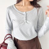小花柄ヘンリーネックリブトップス | Outfitter lab | 詳細画像12 