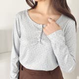 小花柄ヘンリーネックリブトップス | Outfitter lab | 詳細画像13 