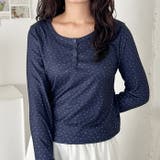 小花柄ヘンリーネックリブトップス | Outfitter lab | 詳細画像16 