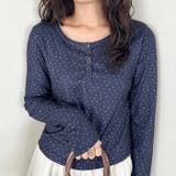 小花柄ヘンリーネックリブトップス | Outfitter lab | 詳細画像17 