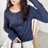 小花柄ヘンリーネックリブトップス | Outfitter lab | 詳細画像18 