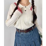 アイボリー | ライン長袖ポロシャツ | Outfitter lab