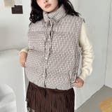 【袖取り外し可能】チェックリボンダウンジャケット/ダウンベスト | Outfitter lab | 詳細画像8 