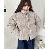 ベージュ | 【袖取り外し可能】チェックリボンダウンジャケット/ダウンベスト | Outfitter lab