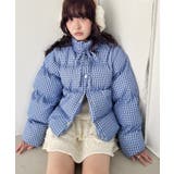 ブルー | 【袖取り外し可能】チェックリボンダウンジャケット/ダウンベスト | Outfitter lab
