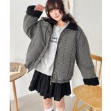 ブラック | チェックボアリバーシブルブルゾン | Outfitter lab