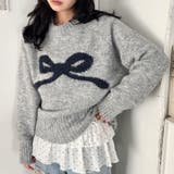 リボンモチーフニットプルオーバー | Outfitter lab | 詳細画像10 
