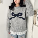 リボンモチーフニットプルオーバー | Outfitter lab | 詳細画像12 