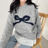 リボンモチーフニットプルオーバー | Outfitter lab | 詳細画像13 