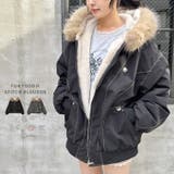 【取り外し可能】ファーフードステッチブルゾン | Outfitter lab | 詳細画像1 