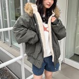 【取り外し可能】ファーフードステッチブルゾン | Outfitter lab | 詳細画像11 