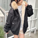 【取り外し可能】ファーフードステッチブルゾン | Outfitter lab | 詳細画像8 