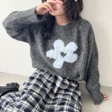 フラワーモチーフルーズニットプルオーバー | Outfitter lab | 詳細画像17 