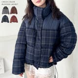 チェック切り替えダウンジャケット | Outfitter lab | 詳細画像1
