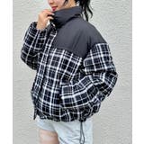ブラック | チェック切り替えダウンジャケット | Outfitter lab