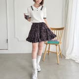 小花柄ティアードミニスカパン | Outfitter lab | 詳細画像14