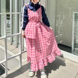 チェック柄フリルリボンキャミワンピース | Outfitter lab | 詳細画像11