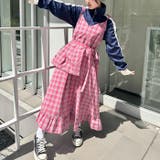 チェック柄フリルリボンキャミワンピース | Outfitter lab | 詳細画像12