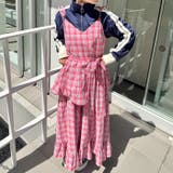 チェック柄フリルリボンキャミワンピース | Outfitter lab | 詳細画像13