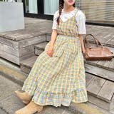 チェック柄フリルリボンキャミワンピース | Outfitter lab | 詳細画像18