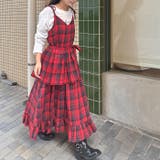 チェック柄フリルリボンキャミワンピース | Outfitter lab | 詳細画像27