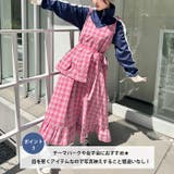 チェック柄フリルリボンキャミワンピース | Outfitter lab | 詳細画像4