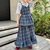 チェック柄フリルリボンキャミワンピース | Outfitter lab | 詳細画像5