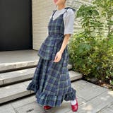 チェック柄フリルリボンキャミワンピース | Outfitter lab | 詳細画像7