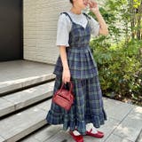 チェック柄フリルリボンキャミワンピース | Outfitter lab | 詳細画像8