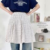 チェックイレギュラーヘムミディスカート | Outfitter lab | 詳細画像1 