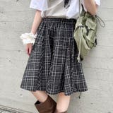 チェックイレギュラーヘムミディスカート | Outfitter lab | 詳細画像11 
