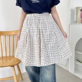 チェックイレギュラーヘムミディスカート | Outfitter lab | 詳細画像8 