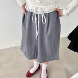 ウエストフリルピンストライプハーフパンツ | Outfitter lab | 詳細画像13 