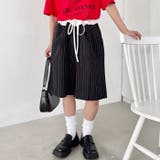 ウエストフリルピンストライプハーフパンツ | Outfitter lab | 詳細画像5 