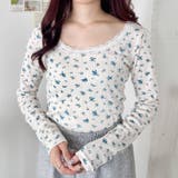 レース付きフラワートップス | Outfitter lab | 詳細画像5 
