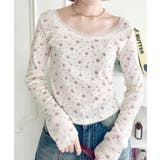 ピンク | レース付きフラワートップス | Outfitter lab