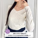 リボンフラワーVネックトップス | Outfitter lab | 詳細画像4 