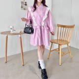 フリルレースストライプミニワンピース | Outfitter lab | 詳細画像14 