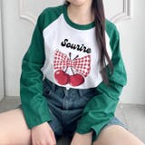 チェリーリボンラグランTシャツ | Outfitter lab | 詳細画像16 