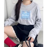 グレー | ウェーブロゴリボンTシャツ | Outfitter lab