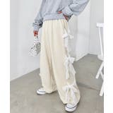 アイボリー | サイドレースリボンスウェットパンツ | Outfitter lab