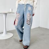 レースダメージデニムパンツ | Outfitter lab | 詳細画像6 