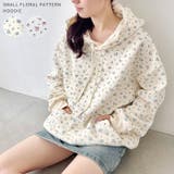 小花柄フーディートップス | Outfitter lab | 詳細画像1