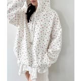 ホワイト | 小花柄フーディートップス | Outfitter lab