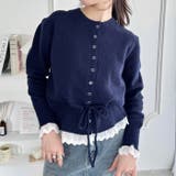 コットンレースリボンニットカーディガン | Outfitter lab | 詳細画像7 