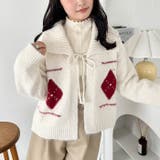 アーガイルリボンニットカーディガン | Outfitter lab | 詳細画像7 